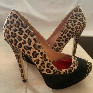 Leopard print heels